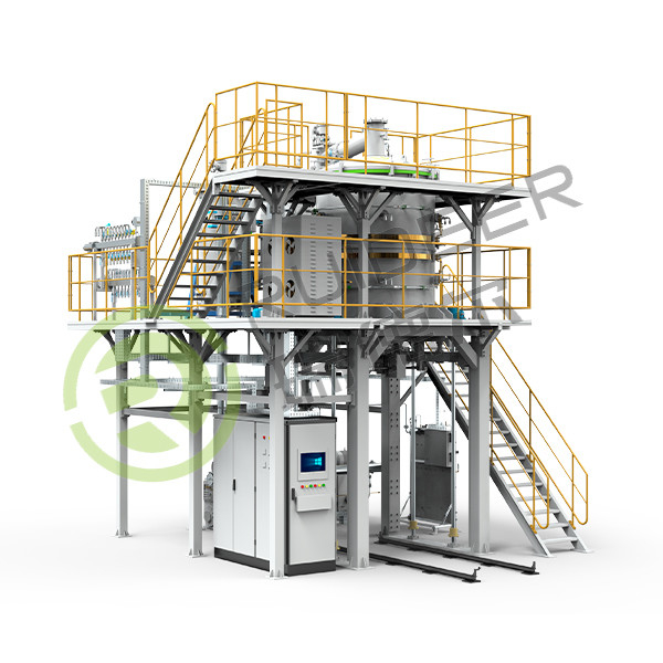 Vertikaler großer pyrolytischer Kohlenstoff-CVI-Ofen Ober-/Unterlast mit maximaler Betriebstemperatur von 1300 °C