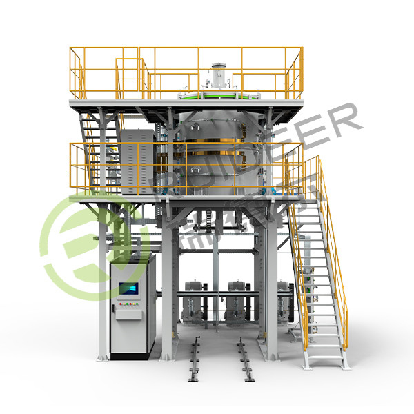 Vertikaler großer pyrolytischer Kohlenstoff-CVI-Ofen Ober-/Unterlast mit maximaler Betriebstemperatur von 1300 °C